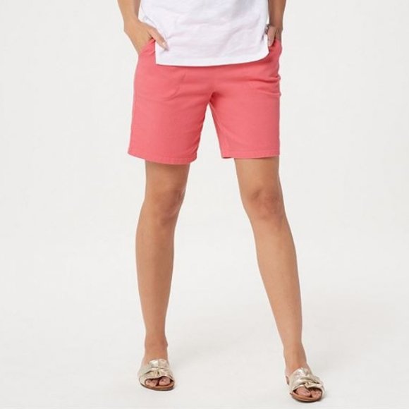 Denim&Co Pants - Denim & Co How Timeless" Stretch Two Pocket Shorts